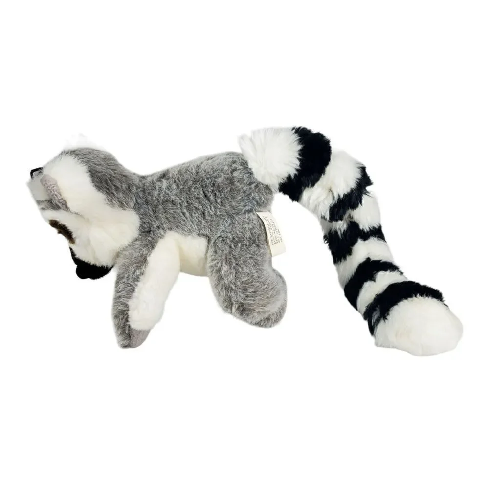 Vo-Toys Ring Tailed Lemur Plush Long Tail Gray Stuffed Animal Toy Lovey Squeaks